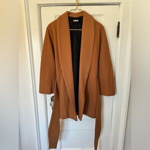 Reformation Shawl Collar Trench Coat with Sash Tie Closure, Size XS